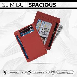 Hot Sale New Product Slim Credit <b>Card</b> <b>Wallets</b> PU Leather <b>Wallet</b> for Men and Women - Product Image 4