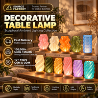 Lampe de table LED de haute qualité alimentée par USB avec base en bois, 3 couleurs à intensité variable, commande par cordon, pour chambre à coucher, salon, chambre d'amis, villa