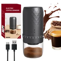 Moulin à café électrique, portable, réglage de la finesse de mouture, fonctionnement à une touche, compagnon idéal pour un café fraîchement moulu