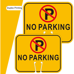 Panneau <span class=keywords><strong>de</strong></span> signalisation routière double face en plastique haute résistance, conforme MUTCD, résistant aux intempéries, pour interdiction <span class=keywords><strong>de</strong></span> stationnement, avec base pré-découpée - Product Image 3