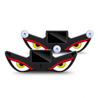 Lumière d'ambiance LED dynamique pour vitre arrière de voiture, alimentée par énergie solaire 12V, modèle OLIVER, avec fonction d'alerte 'Devil Eye', pour le marché international.