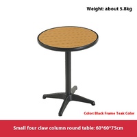 Table carrée d'extérieur au design moderne et banc en bois antiseptique pour cour, balcon, café en plein air, loisirs-pour hôtel et restaurant