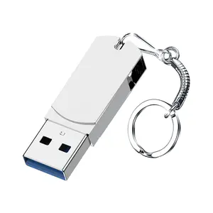 64GB Pouco Gordo 32g Alta Velocidade USB Drive 3.0 Metal Gravado 128GB Computador USB Girando USB Drive