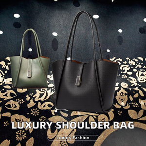 กระเป๋าถือแฟชั่นหรูหราสำหรับผู้หญิง กระเป๋าสะพายไหล่ดีไซน์เนอร์แบบพกพา มีซิปปิด กระเป๋าถือแบบสะพายใต้วงแขน บุด้วยโพลีเอสเตอร์ สำหรับสุภาพสตรี - Product Image 2