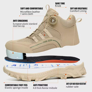 High Quality Breathable <b>Waterproof</b> Outdoor Mountain Climbing Off-road Running <b>Shoes</b> with Ankle protection Smash-proof Stab-proof - Product Image 5