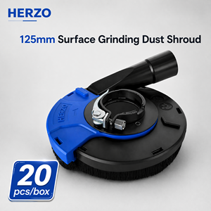 HERZO Cache-poussière 125 mm en plastique et métal pour meuleuse d'angle, outil de ponçage à sec, collecte de poussière, 20 pièces/boîte - Product Image 1