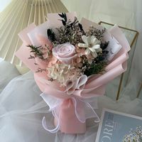 Nouvel Arrivage en Gros : Bouquet de Roses Éternelles Naturelles Séchées et Préservées, Fait Main, Idéal pour Décoration, Noël, Mariage, Saint-Valentin