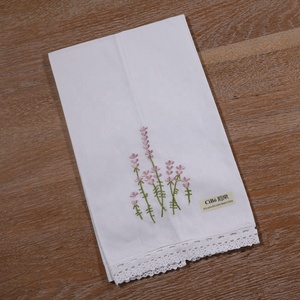 TL010 decorazione festa di Natale di nozze asciugare le mani 14 "x22" ricamato lavanda bianco ramiè cotone asciugamano di <span class=keywords><strong>pizzo</strong></span> - Product Image 6