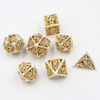 Vente en gros de dés en métal dnd, ensemble de dés de donjons et dragons polyédriques personnalisés en cuivre