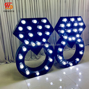Letrero Luminoso LED Gigante de Metal Personalizado con Forma de Anillo de Diamante, Número o Letra, de 3, 4 o 5 Pies, para Propuesta de Matrimonio - Product Image 3