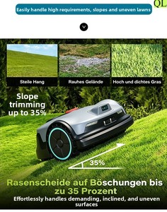 เครื่องตัดหญ้าอัตโนมัติไร้สายรุ่นใหม่ปี 2026 พร้อมระบบ AI Vision และระบบนำทาง RTK GPS สำหรับสวนขนาดใหญ่ 3000 เมตร รุ่น R3000 AI Vision ระบบนำทางแม่นยำ - Product Image 3