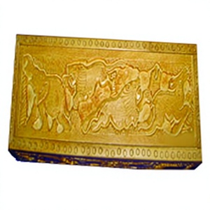 Handmade Solid Wood Eco-Friendly Antique Rectangle Box with Carved Animal Design <b>Wall</b>-Mounted Home Decoration & Business Gift - Product Image 1