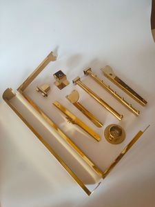 <strong>Custom</strong> Design Wall Shelf System Clothing Store <strong>Fixtures</strong> Gold Clothing <strong>Display</strong> Hanger Bar - Product Image 3