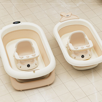 Siège de bain antidérapant pour bébé de 6 mois et plus avec thermomètre, chaise de bain pour nouveau-né avec 4 ventouses