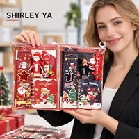 Ensemble de papeterie de Noël pour enfants, 6 pièces, fournitures scolaires, carnet, crayon, porte-clés, ensemble de cadeaux de Noël, vente en gros