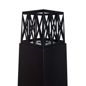 Cheminée au bioéthanol pour jardin extérieur Vulcano Nero 40x40x145 - Product Image 4