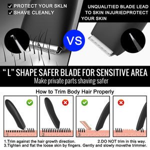 CLIPCLEAN inguine Trimmer elettrico Trimmer per <span class=keywords><strong>uomo</strong></span> impermeabile palla lama in ceramica Trimmer per pubico <span class=keywords><strong>corpo</strong></span> toelettatura - Product Image 4