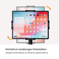 Écran de 7,9 à 14,6 pouces, antivol, réglable en hauteur, ODM OEM universel 360° °   Support de sol rotatif pour tablette tactile