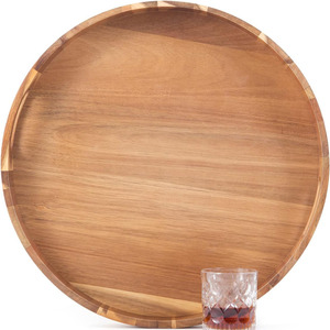 <span class=keywords><strong>Plateau</strong></span> rond en bois avec poignée <span class=keywords><strong>Plateau</strong></span> en bois de grand diamètre, adapté aux coussins, <span class=keywords><strong>plateau</strong></span> rond en bois de campagne, adapté <span class=keywords><strong>pour</strong></span> <span class=keywords><strong>manger</strong></span>, - Product Image 1