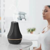 Diffuseur d'huiles essentielles ultrasonique avec logo personnalisé, lumière de nuit chaude de bureau, humidificateur d'air et bruit blanc
