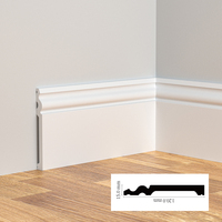 Plinthe en plastique Bingjie blanche, résistante à l'humidité et à la décomposition, longueur 2,9 m, installation facile, design moderne, surface lisse, pour hôtel