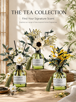 Diffuseur de parfum d'ambiance de luxe OEM avec fleurs séchées, écologique et à combustion longue durée