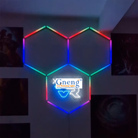 Lampu panggung Led profesional, lampu hias Rgb sarang lebah lampu Kelab Malam