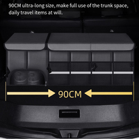 Grand organisateur de coffre de voiture durable et étanche boîte de rangement d'accessoires de fourgonnette berline SUV multi-compartiments en matériau Oxford