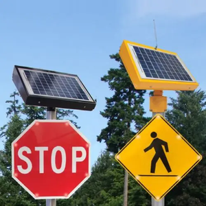 لوحة قيادة من الألومنيوم بتصميم مربع السطوع العالي مع لوحة تعمل بالطاقة الشمسية للملاحة المرورية على الطرق - Product Image 6