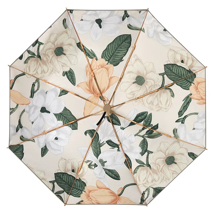 8ボーンマニュアル2層チタン日当たりの良い雨のデュアルユースサンシェード広告ロゴ傘