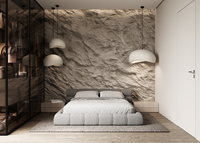 Nexus Villa de style minimaliste contemporain Rendu 3D Dessins de construction Planification spatiale pour la conception intérieure de toute la maison