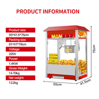 Marmite en acier inoxydable avec poignée résistante à la chaleur et système de ventilation ; Machine à popcorn de style cinéma.