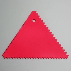 Raschietto Triangolare Colorato <span class=keywords><strong>per</strong></span> Torte, Utensile <span class=keywords><strong>per</strong></span> Crema e Impasto, Strumento <span class=keywords><strong>per</strong></span> Decorazione e Incorniciamento Torte, Rosso e Bianco - Product Image 6