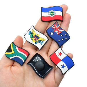 Accessoires en vrac pour chaussures : Breloques drapeaux PVC de pays du monde, décorations de <span class=keywords><strong>voyage</strong></span> globales, breloques DIY drapeaux Algérie et Maroc - Product Image 4