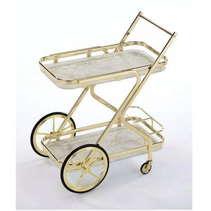 Promotional Modern Metal Tea Trolley With Castors For Commercial Serving Home Hotel And Mall Mobile <b>Utility</b> Cart Use - Product Image 2