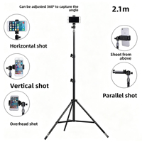 Trépied professionnel léger et étanche de 2 mètres pour diffusion en direct sur téléphone portable, idéal pour les vlogueurs et la vidéo en extérieur