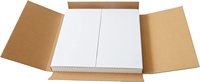 Boîtes de courrier blanches personnalisées, boîte d'album en carton facile à plier, cadeau ondulé, boîtes d'expédition plates pour emballage de petite entreprise