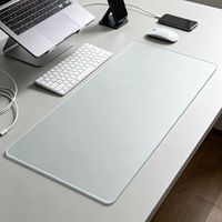 Tapis de souris en verre trempé 220*300mm, surface givrée de 3mm d'épaisseur, antidérapant pour ordinateur portable, bureau, jeux