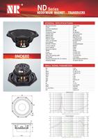 Haut-parleur de médium 8 pouces 220 mm à aimant néodyme 8ND680, conception originale d'usine, transducteur audio professionnel pour système Line Array