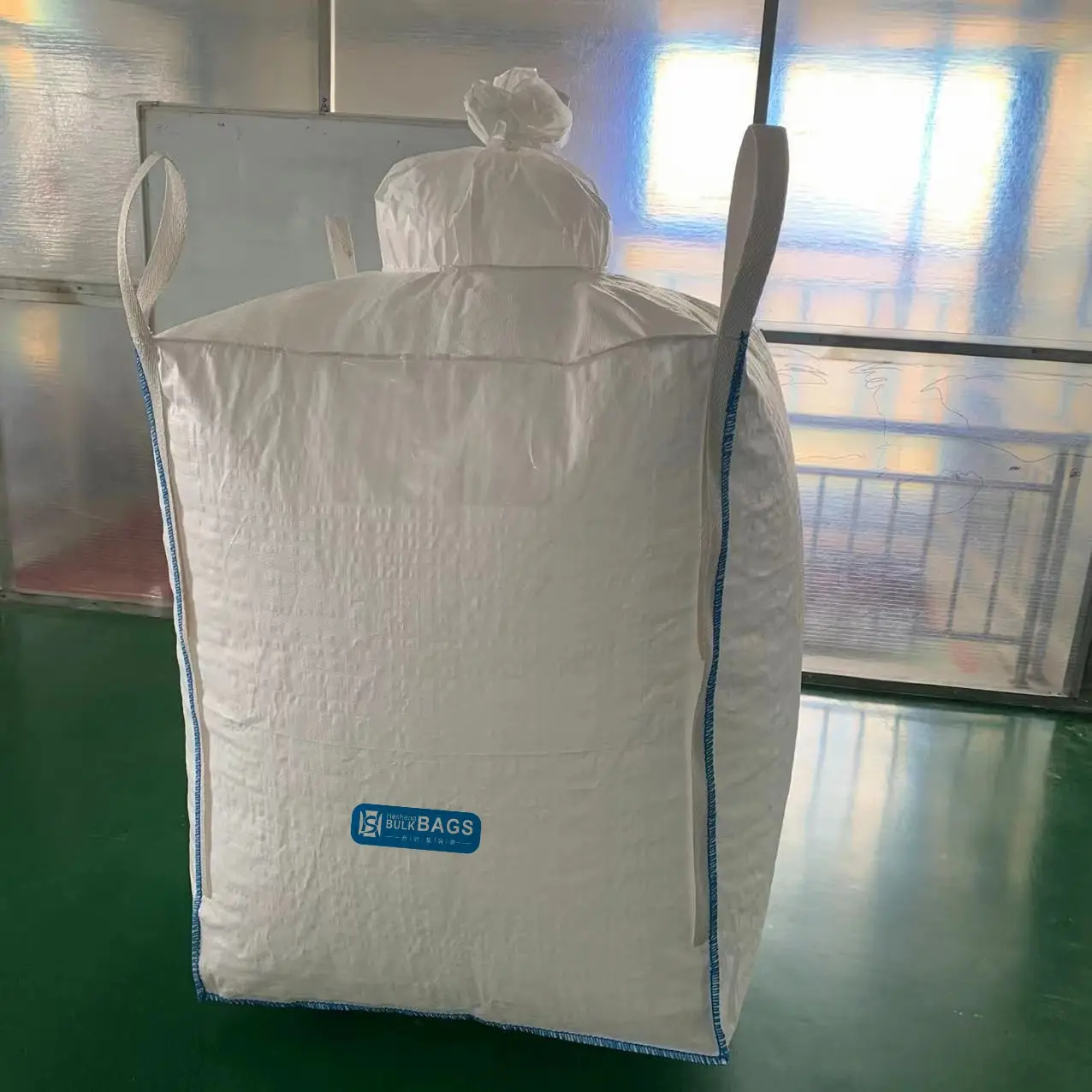 Hesheng 500kg1000kgバルク米ポリプロピレンバッグラミネート米包装袋1トン米粉砂糖大豆パッキング