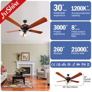 1stshine Decorative Lighting Ceiling Fan 5 Blades Restaurant 220v <strong>Pull</strong> Chain Ceiling Fan <strong>Light</strong> - Product Image 3