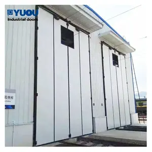 Pemasok Tiongkok otomatis kualitas tinggi industri isolasi akordion pintu lipat kecil eksterior untuk gudang
