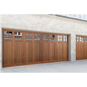 Puerta de Garaje <span class=keywords><strong>Seccional</strong></span> de Madera Sólida Americana ANDEXIN, Puerta Doble Abatible de 8x7, Puerta Corredera <span class=keywords><strong>Lateral</strong></span> Manual Plegable - Product Image 2