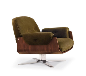 Sillón de Espuma Moldeada de Lujo con Base de Acero Inoxidable, Cómodo Sillón Individual con Accesorios - Product Image 2