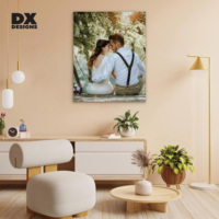 DX Designs - Art mural personnalisé sur toile - Impressions de photos personnalisées sur toile - Peinture sur toile encadrée avec votre photo - Décoration intérieure
