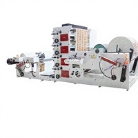 Machine d'impression flexographique rouleau à rouleau, 3 couleurs, 120 m/min pour la production de gobelets et sacs en papier de 1200 mm de large
