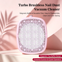 Machine d'aspiration de poussière pour nail art en gros, forte aspiration, base antidérapante, 2 couleurs, contrôle de vitesse rotatif pour usage professionnel