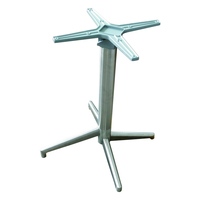 Pied de table pliable en aluminium moulé avec 4 pieds étoilés pour cadre de table de bistrot, café, restaurant