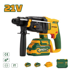 IMPEGNI 21V Borstelloze 4-delige Accu Gereedschapset: Slijptol, Rotatiehamer, Boormachine, Slagmoersleutel, Lithium Batterij - Product Image 2