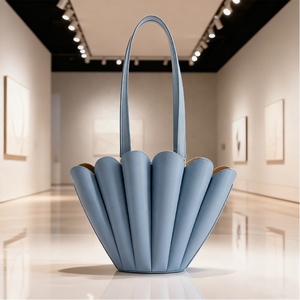 Bolso Tote <span class=keywords><strong>de</strong></span> <span class=keywords><strong>Diseño</strong></span> Moderno en Forma <span class=keywords><strong>de</strong></span> Concha, Bolso <span class=keywords><strong>de</strong></span> Mano <span class=keywords><strong>de</strong></span> Cuero PU para Mujer, Bolso <span class=keywords><strong>de</strong></span> Hombro y Bandolera - Product Image 1